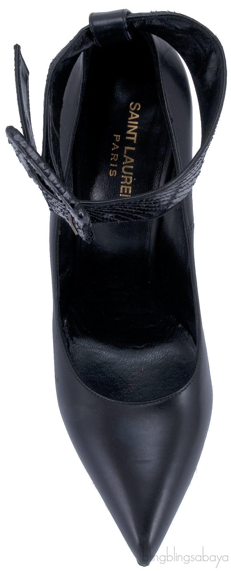 Escarpin Black Python Strap Heels
