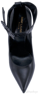 Escarpin Black Python Strap Heels