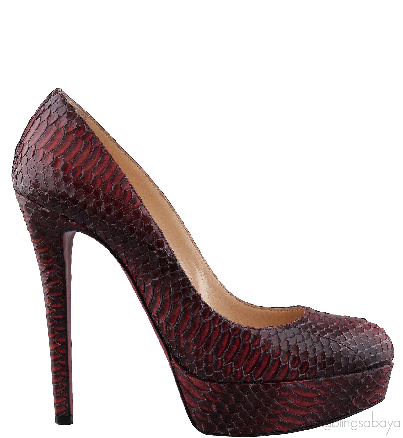 Ombre Red Python Heels