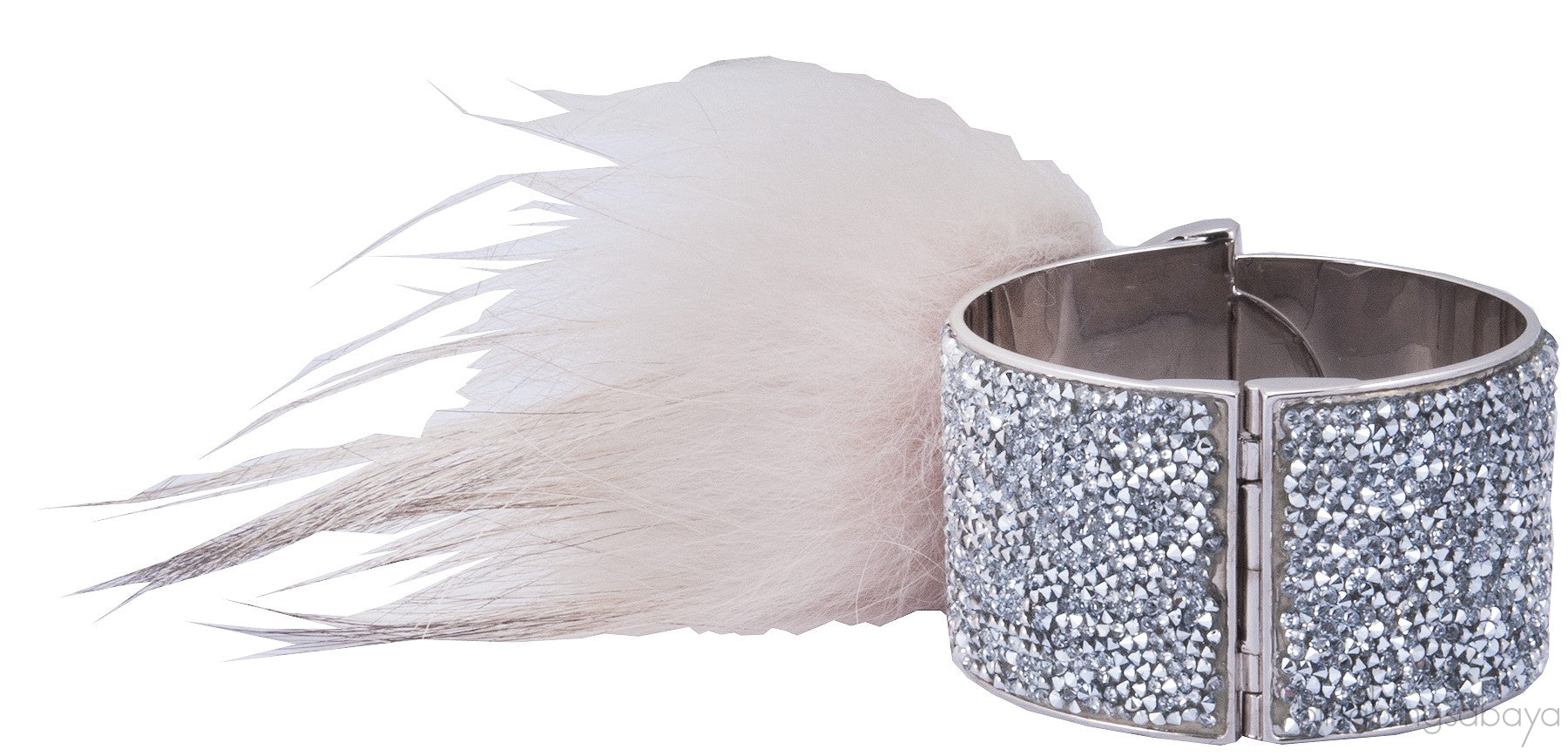 Fox Fur Crystal Cuff Bracelet