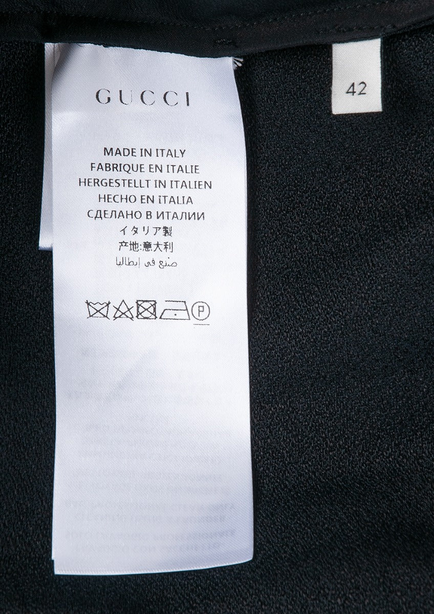 Black with Beige Contrasting Collar Dress