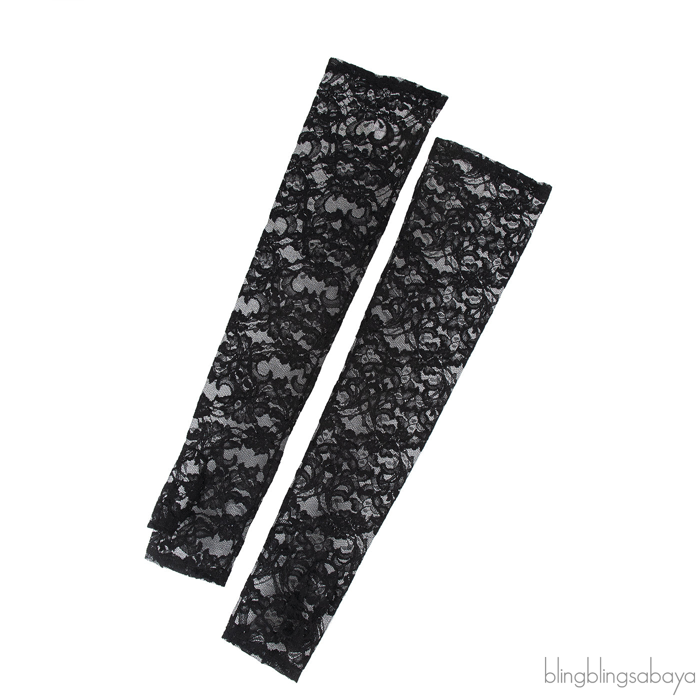 Dolce & Gabbana Black Long Lace Fingerless Gloves