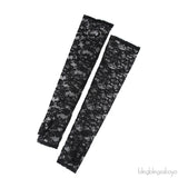 Dolce & Gabbana Black Long Lace Fingerless Gloves