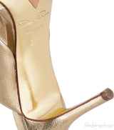 Metallic Gold Glen Leather Mules