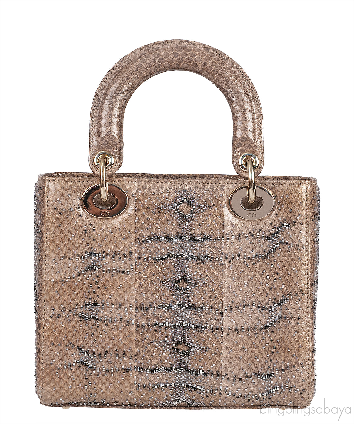 Lady Dior Beaded Python Small Handbag GHW