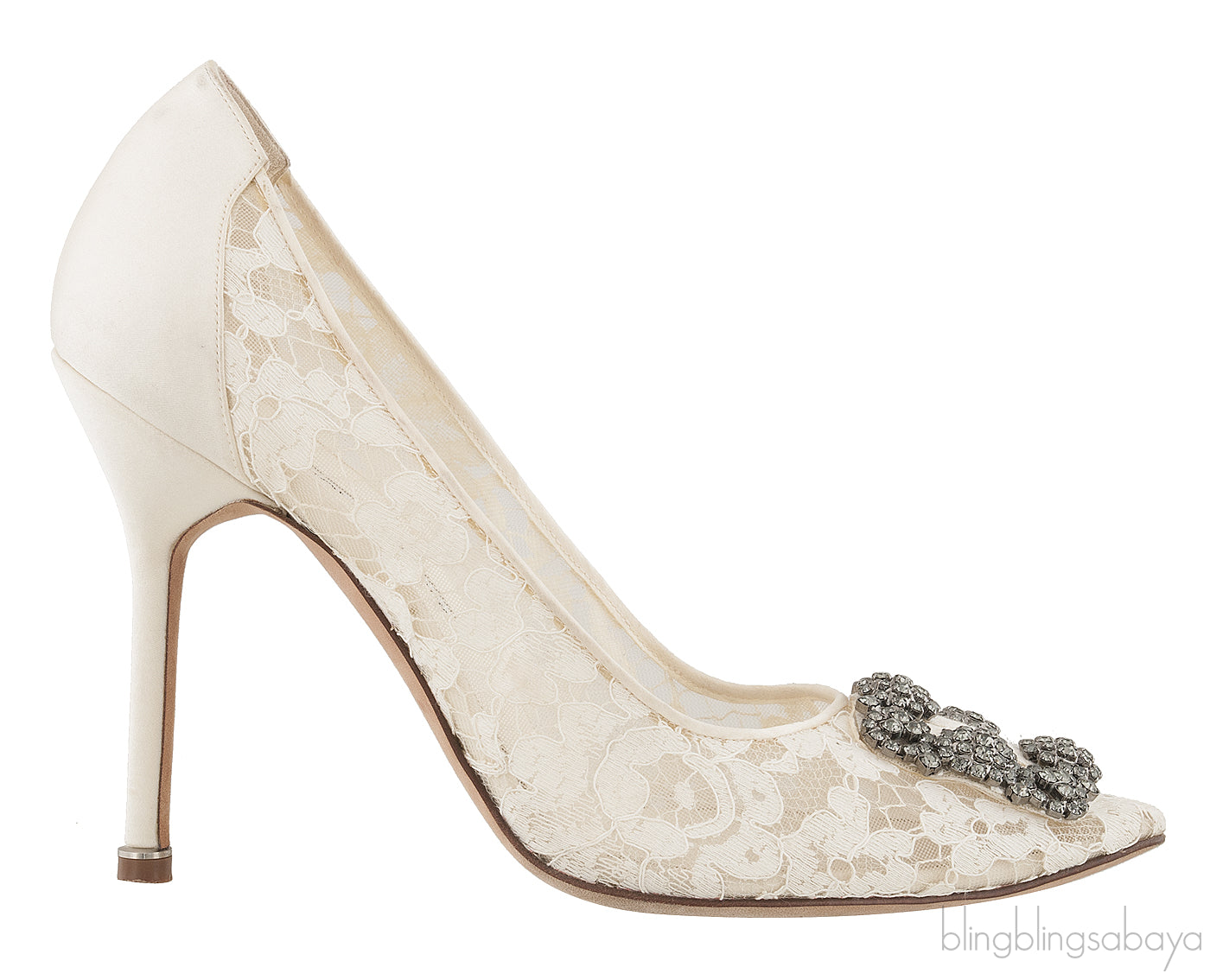 Floral Lace Ivory Hangisi Pump
