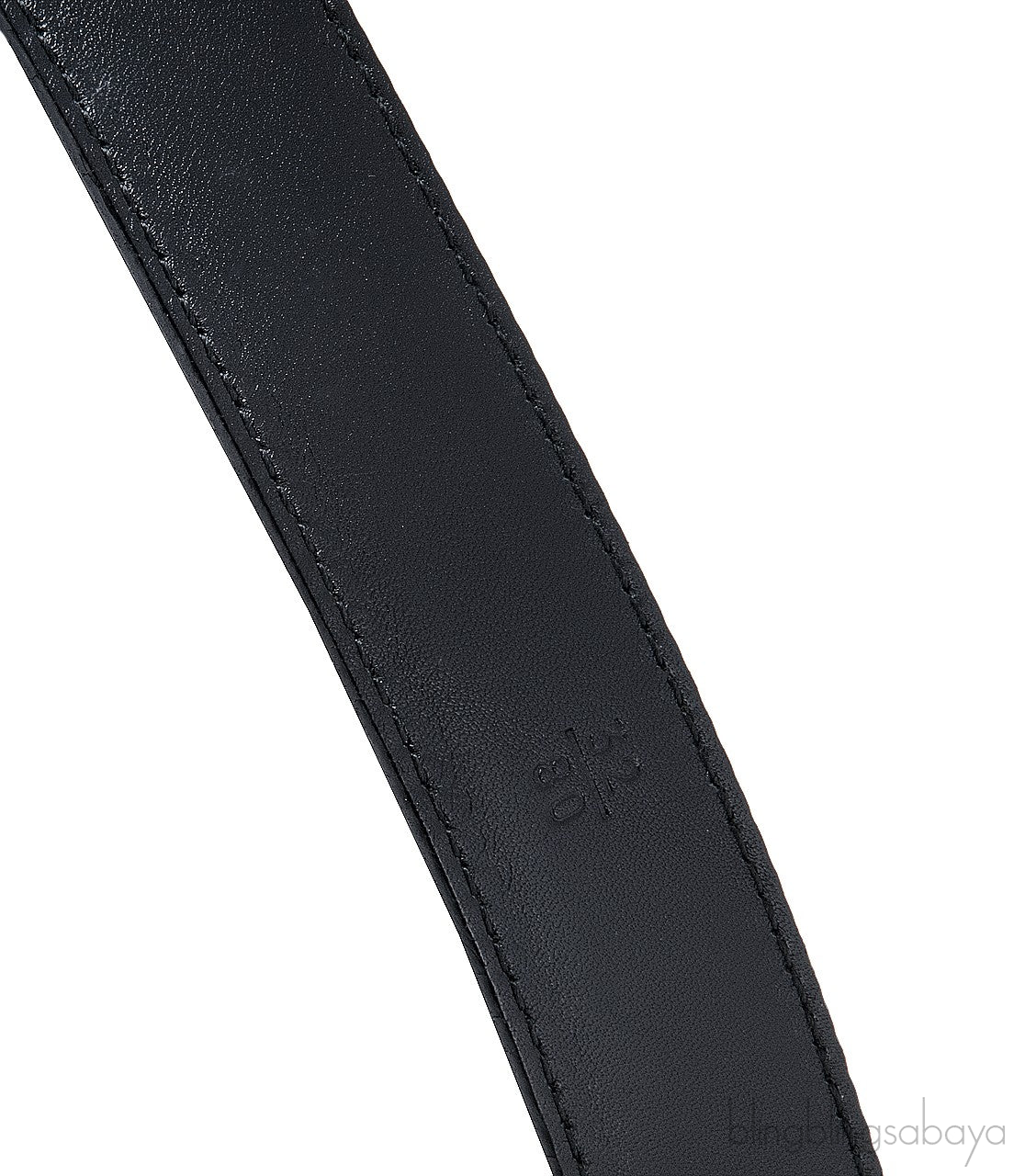 Black Saffiano Jeweled Belt