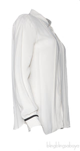 Off-white Black Trim Long Sleeve Shirt