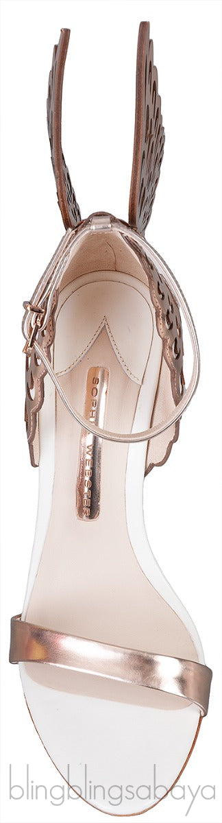 Metallic Laser Cut Wings White Sandals