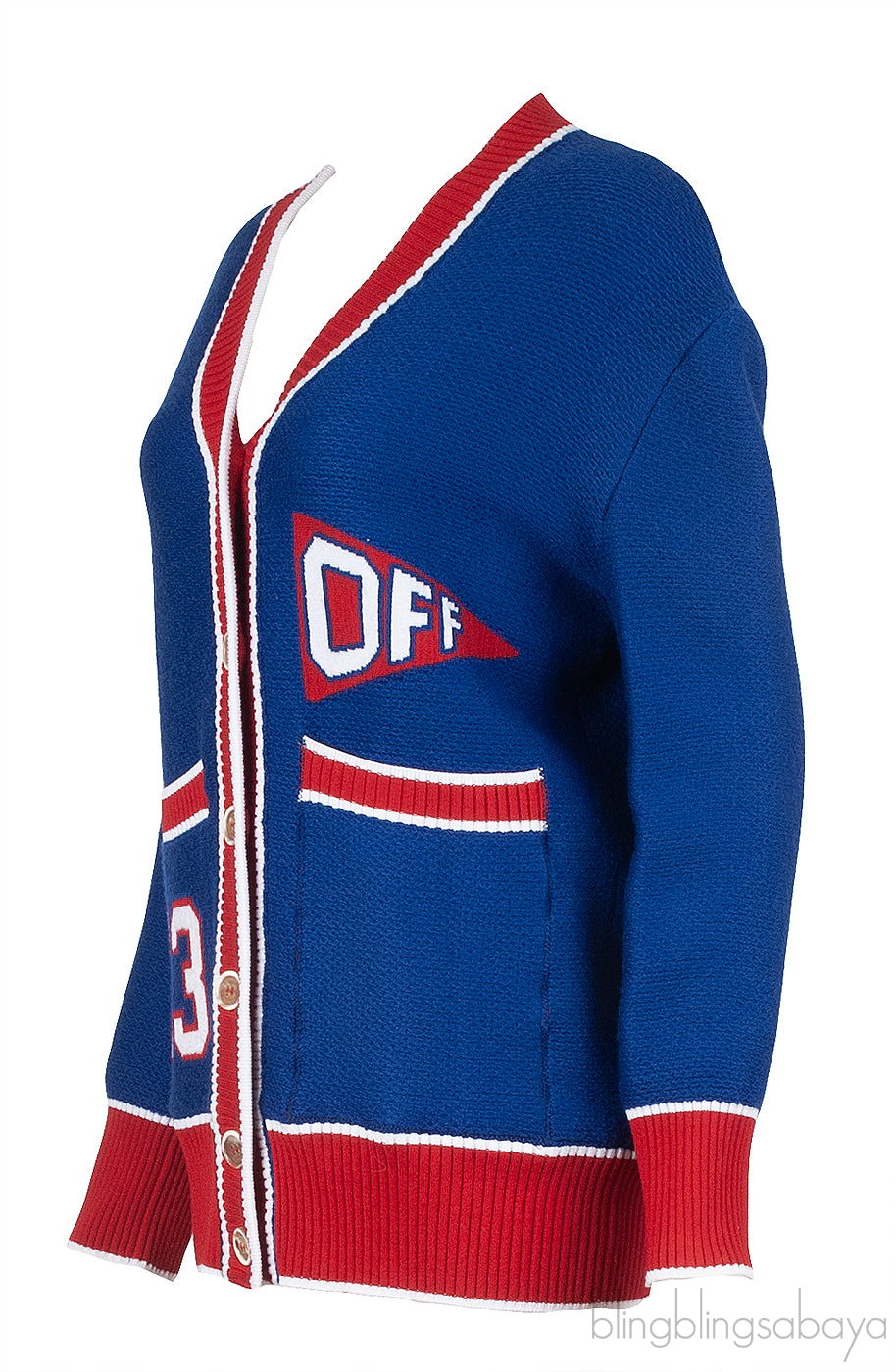 Off-White Blue Flag Cardigan