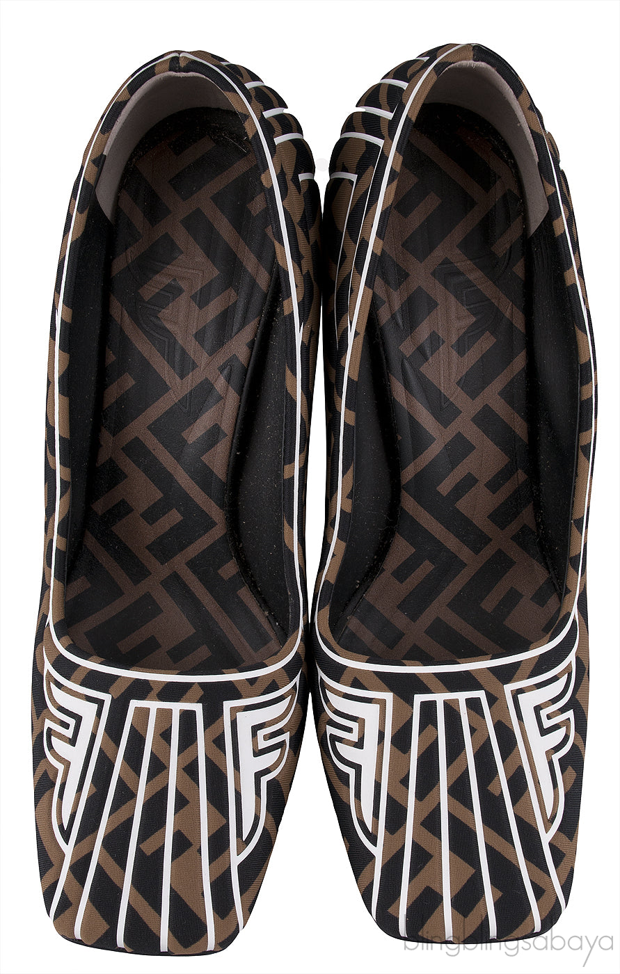 FF Motif Square Toe Pumps