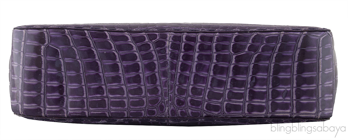 Purple Crocodile Handbag