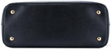 Black Saffiano Lux Leather Tote