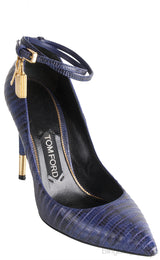 Padlock Printed Ankle Wrap Heels