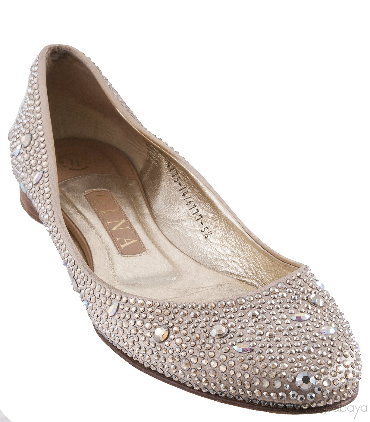 Nude Allegra Crystal Ballet Flat