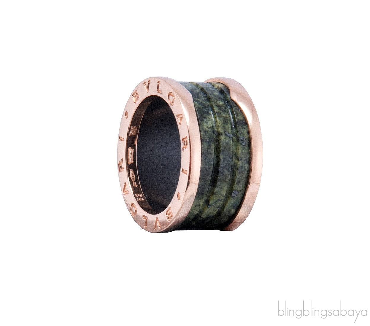 B.Zero1 Rose Gold Marble Ring