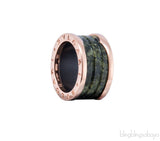 B.Zero1 Rose Gold Marble Ring