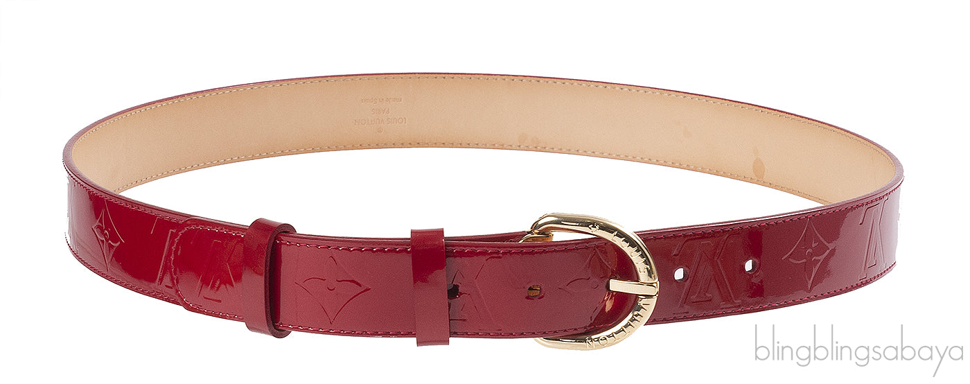 Louis Vuitton Monogram Vernis Red Belt