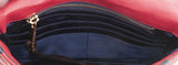 Quilted Leather Tassel Padlock Clutch
