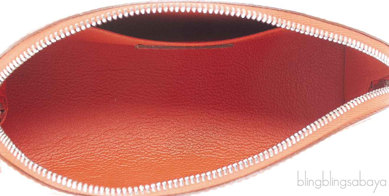 Louis Vuitton Orange Cosmetic Pouch Epi Leather