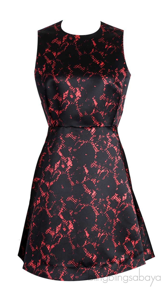 Printed Black Mini Dress