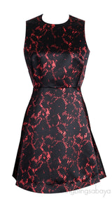 Printed Black Mini Dress