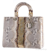Lady Dior Natural & Gold Python*