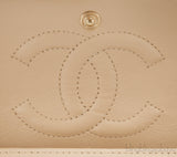 Classic Beige Matte Quilted Flap Bag