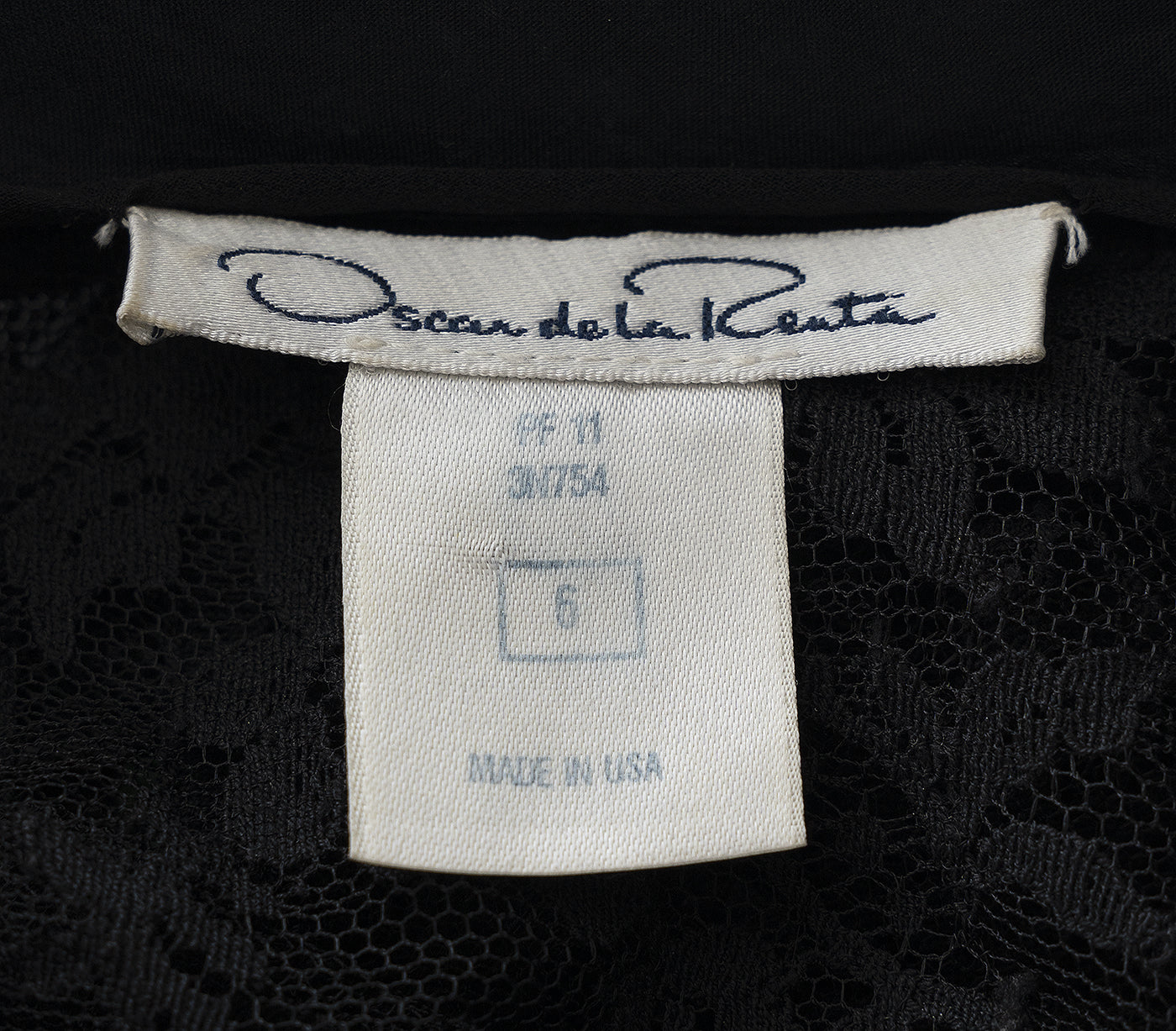 Oscar dela Renta Black See-through Blouse