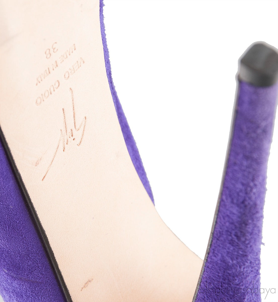 Purple Suede Slingback Pump
