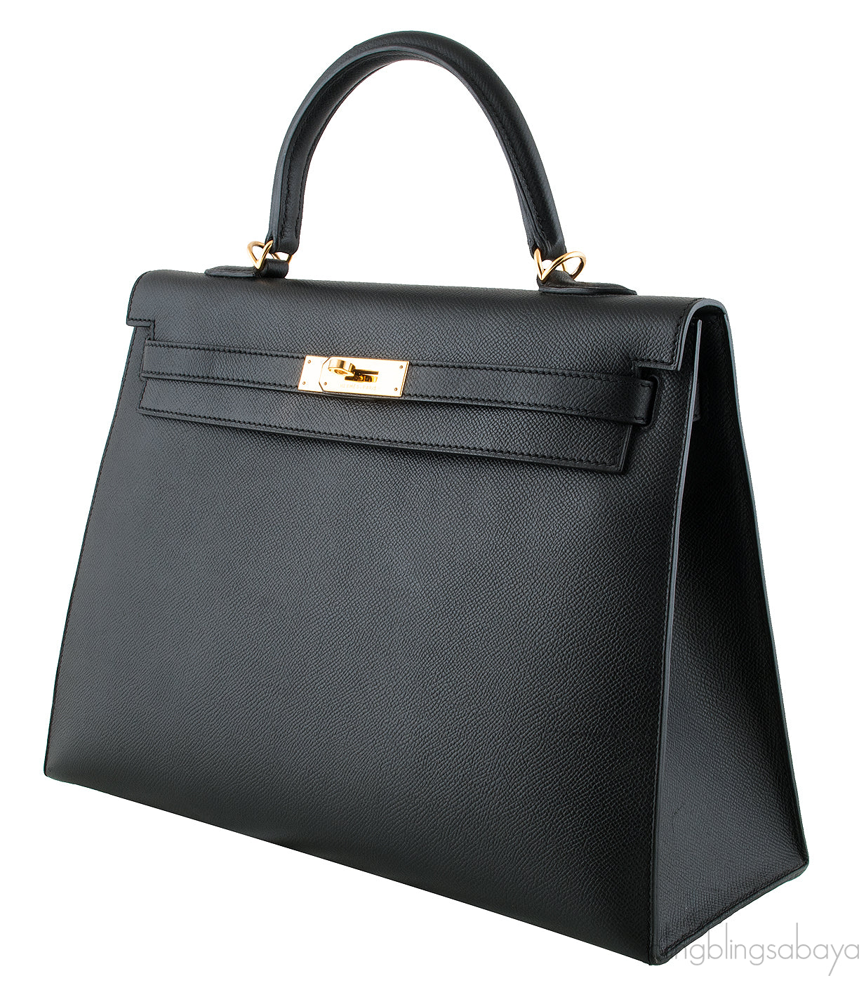 Kelly 35 Black Epsom Sellier GHW