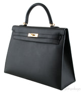 Kelly 35 Black Epsom Sellier GHW