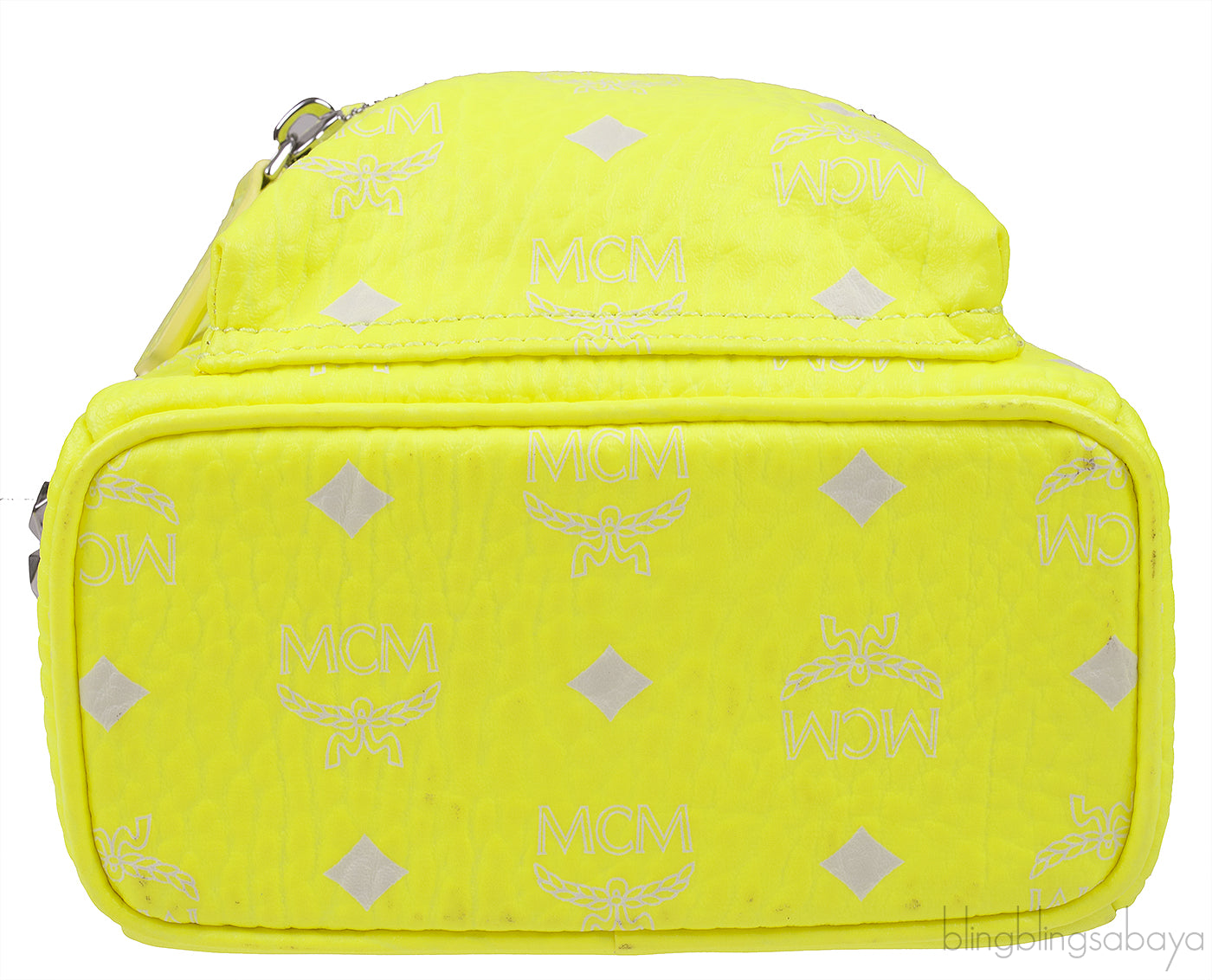 Neon Green Printed Mini Backpack