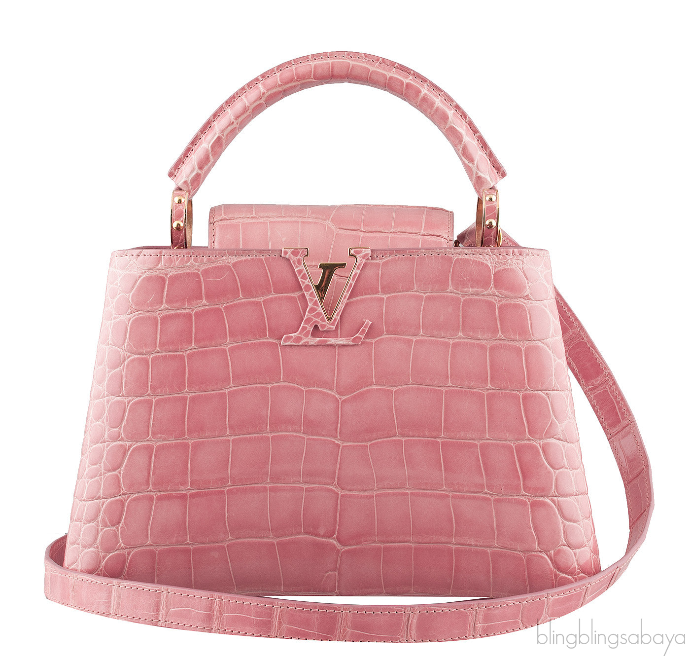 Capucines Vieux Rose Crocodile BB