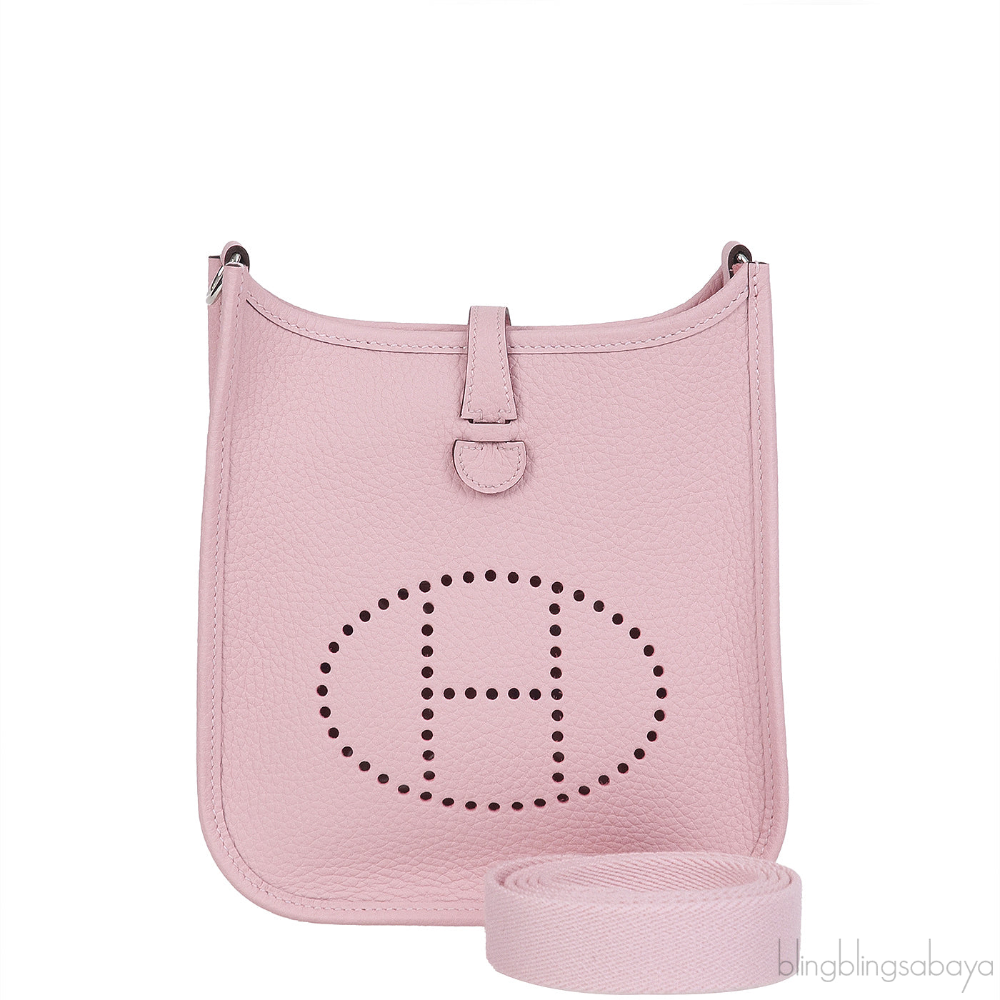 Hermès Mini Evelyne TPM 16 Rose Sakura Amazone Taurillon Clemence PHW