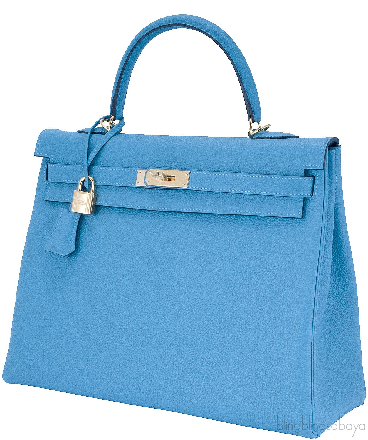 Kelly 35 Blue Turquoise Togo GHW