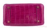 Birkin 25 Rose Sheherazade Crocodile