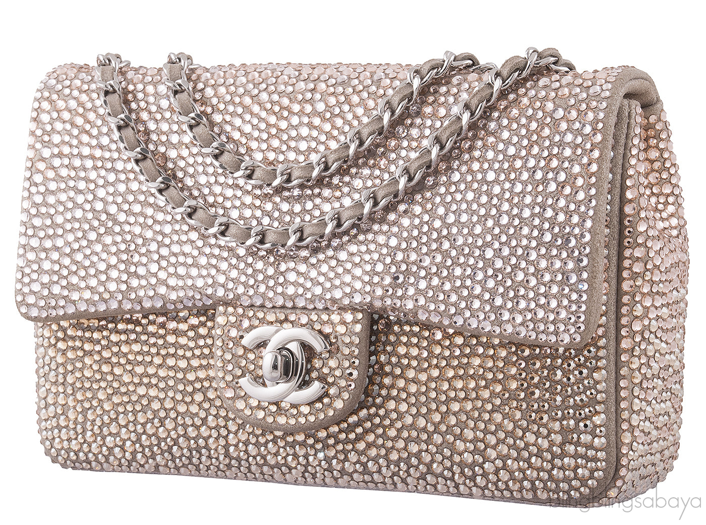 Ombre Strass Mini Flap Bag