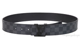 LV Initials 40 MM Matte Black Belt