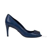 Blue Cannage Vamp Peep Toe Heels