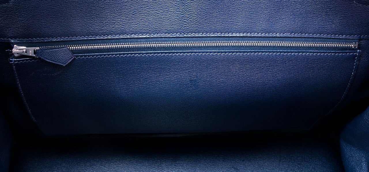 Birkin 40 Blue Abysse Matte Croco
