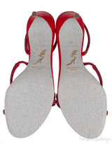 Red Crystal Slingback Sandals