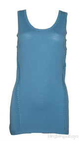 Blue Sleeveless Top & Cardigan
