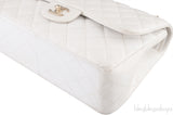 White Jumbo Flap Bag
