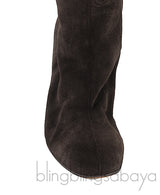 Suede Leather Boots Brown