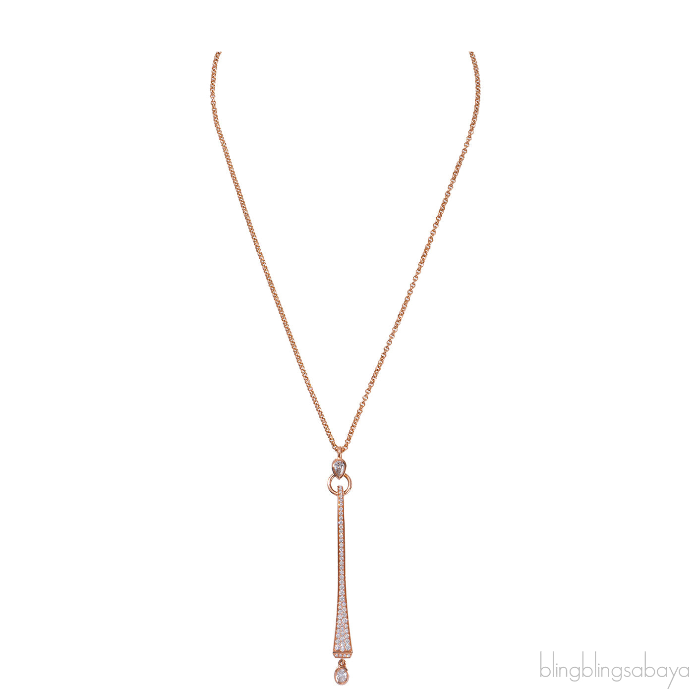 Hermes Clou de Forge Rose Gold Diamond Pendant