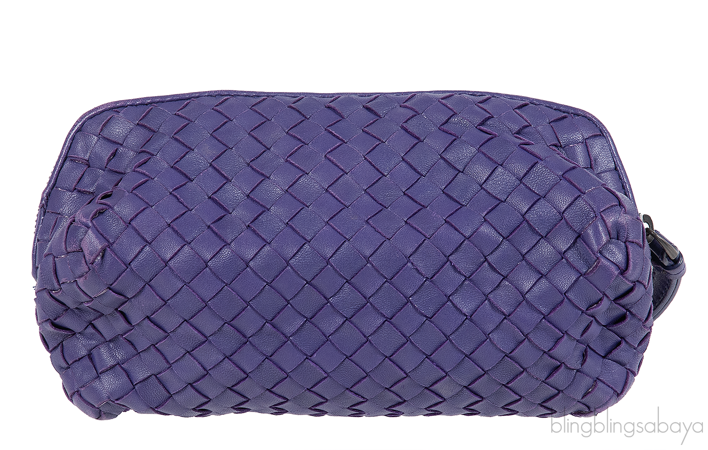 Purple Intrecciato Small Pouch