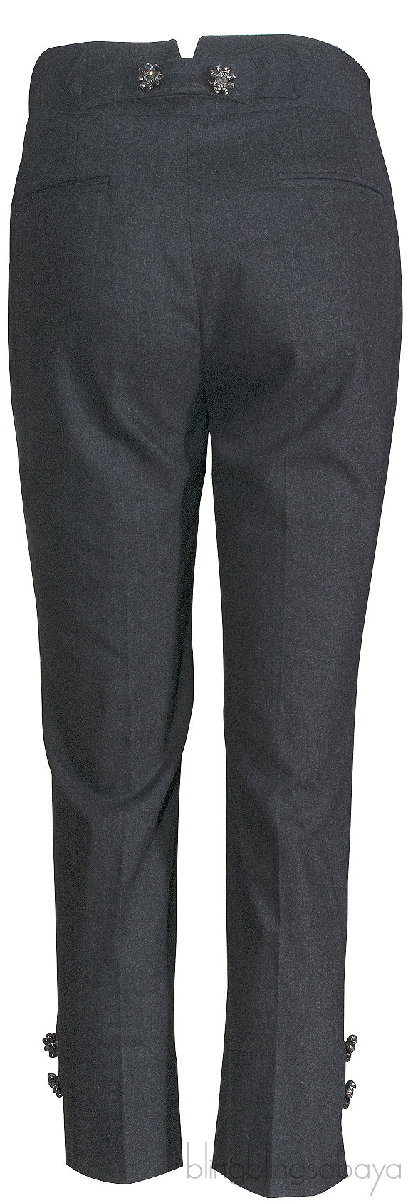 Dark Grey Crop Trouser