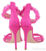 Portifino Fuchsia Fringed Sandals