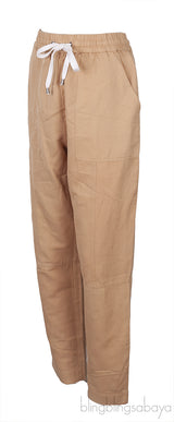 Linen and Cotton Brown Trouser